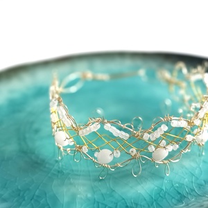 Réz orgon karkötő valódi ásvánnyal - ékszer - karkötő - ásványkarkötő - Meska.hu