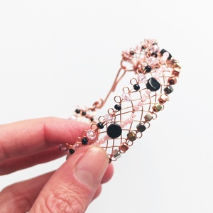 Réz orgon karkötő valódi ásvánnyal - ékszer - karkötő - ásványkarkötő - Meska.hu