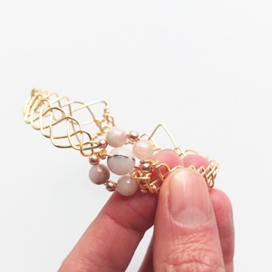 Réz orgon karkötő valódi varc ásvánnyal - ékszer - karkötő - ásványkarkötő - Meska.hu