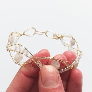 Réz orgon karkötő valódi ásvánnyal - ékszer - karkötő - ásványkarkötő - Meska.hu