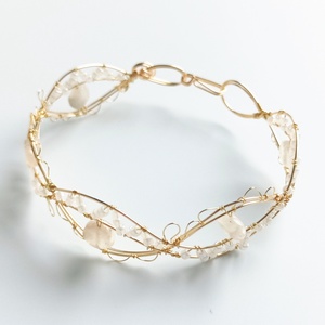 Réz orgon karkötő valódi ásvánnyal - ékszer - karkötő - ásványkarkötő - Meska.hu