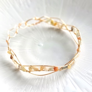 Réz orgon karkötő valódi ásvánnyal - ékszer - karkötő - ásványkarkötő - Meska.hu