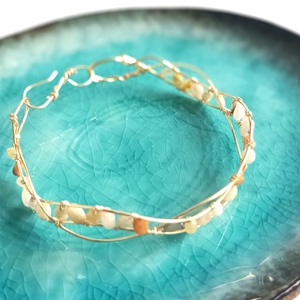 Réz orgon karkötő valódi ásvánnyal - ékszer - karkötő - ásványkarkötő - Meska.hu