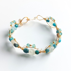 Réz orgon karkötő valódi ásvánnyal - ékszer - karkötő - ásványkarkötő - Meska.hu