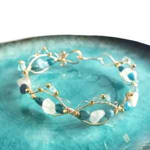 Réz orgon karkötő valódi ásvánnyal, Ékszer, Karkötő, Ásványkarkötő, Ékszerkészítés, MESKA