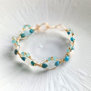 Réz orgon karkötő valódi ásvánnyal - ékszer - karkötő - ásványkarkötő - Meska.hu