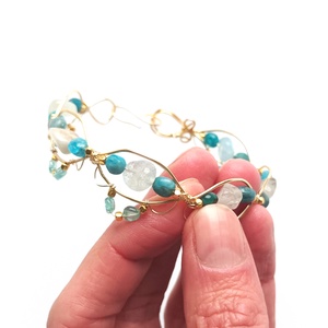 Réz orgon karkötő valódi ásvánnyal - ékszer - karkötő - ásványkarkötő - Meska.hu