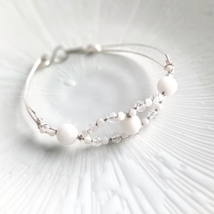 Réz orgon karkötő valódi ásvánnyal, Ékszer, Karkötő, Ásványkarkötő, Ékszerkészítés, MESKA