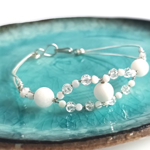 Réz orgon karkötő valódi ásvánnyal - ékszer - karkötő - ásványkarkötő - Meska.hu