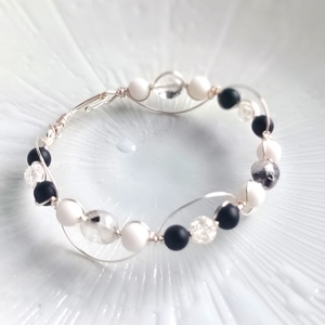 Réz orgon karkötő valódi ásvánnyal - ékszer - karkötő - ásványkarkötő - Meska.hu