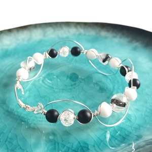 Réz orgon karkötő valódi ásvánnyal, Ékszer, Karkötő, Ásványkarkötő, Ékszerkészítés, MESKA