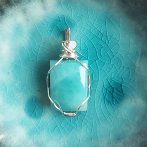 Larimár valódi ásvány medál - Meska.hu