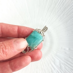 Larimár valódi ásvány medál - ékszer - nyaklánc - medál - Meska.hu