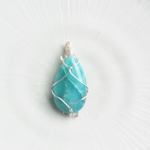 Larimár valódi ásvány medál - Meska.hu