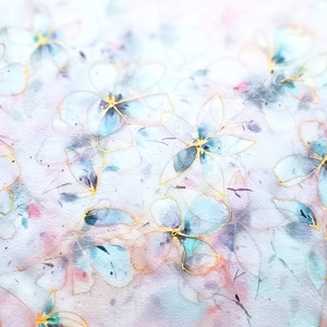 Japán kert tiszta selyem sál - ruha & divat - sál, sapka, kendő - sál - Meska.hu