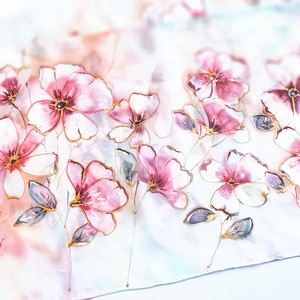 Tavaszi szél tiszta selyem sál - ruha & divat - sál, sapka, kendő - sál - Meska.hu