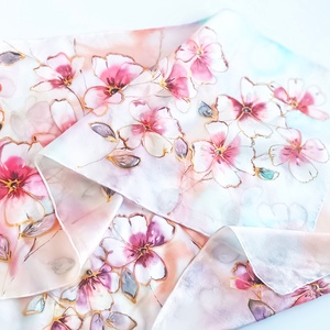 Tavaszi szél tiszta selyem sál - ruha & divat - sál, sapka, kendő - sál - Meska.hu