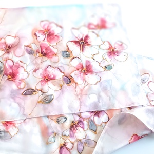 Tavaszi szél tiszta selyem sál - ruha & divat - sál, sapka, kendő - sál - Meska.hu