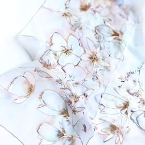 Pezsgő tiszta selyem sál - ruha & divat - sál, sapka, kendő - sál - Meska.hu