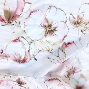 Magnóliák álma tiszta selyem sál - ruha & divat - sál, sapka, kendő - sál - Meska.hu