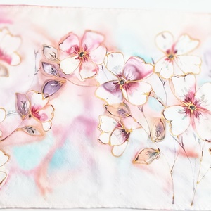 Tavaszi ébredés tiszta selyem sál - ruha & divat - sál, sapka, kendő - sál - Meska.hu