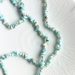 Larimár természetes ásvány nyaklánc - Meska.hu