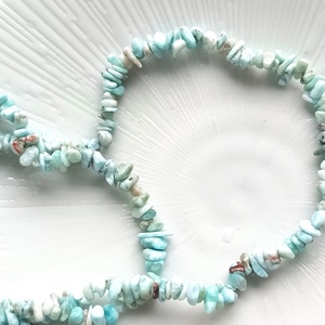 Larimár természetes ásvány nyaklánc - ékszer - nyaklánc - medál nélküli nyaklánc - Meska.hu