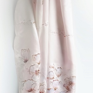 Magnólia virágzás tiszta selyem stóla - ruha & divat - sál, sapka, kendő - sál - Meska.hu