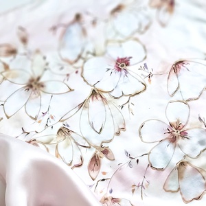 Magnólia virágzás tiszta selyem stóla - ruha & divat - sál, sapka, kendő - sál - Meska.hu