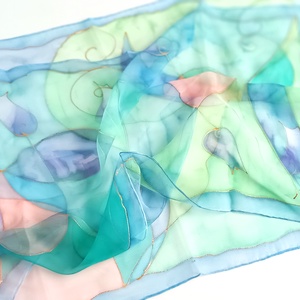 Tulipántánc tiszta selyem sál - ruha & divat - sál, sapka, kendő - sál - Meska.hu