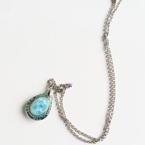 Larimár természetes ásvány nyaklánc - ékszer - nyaklánc - medálos nyaklánc - Meska.hu