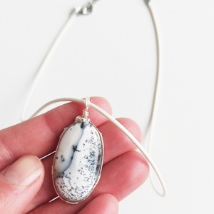 Merlinit valódi ásvány medálos nyaklánc - ékszer - nyaklánc - medálos nyaklánc - Meska.hu