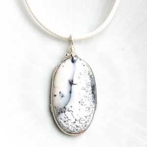 Merlinit valódi ásvány medálos nyaklánc, Ékszer, Nyaklánc, Medálos nyaklánc, Ékszerkészítés, MESKA