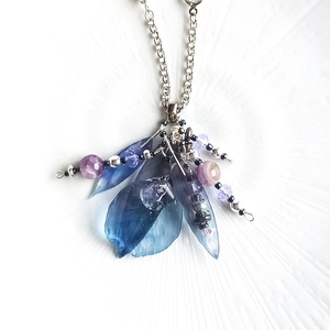 Ametiszt gyöngyös valódi ásvány nyaklánc, Ékszer, Nyaklánc, Medálos nyaklánc, Ékszerkészítés, MESKA