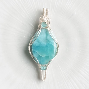 Larimár valódi ásvány medál - ékszer - nyaklánc - medál - Meska.hu