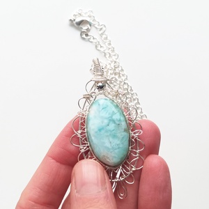 Prémium larimár természetes ásvány ékszer szett - ékszer - ékszerszett - Meska.hu