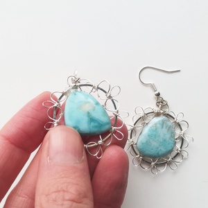 Prémium larimár természetes ásvány ékszer szett - ékszer - ékszerszett - Meska.hu