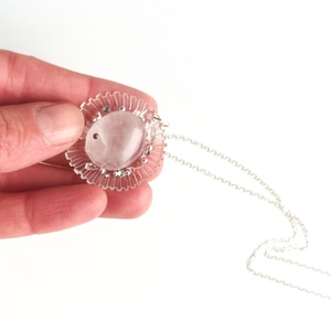 Petalit valódi ásvány nyaklánc - ékszer - nyaklánc - medálos nyaklánc - Meska.hu