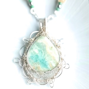 Larimár és Jade valódi ásvány ékszer szett - Meska.hu