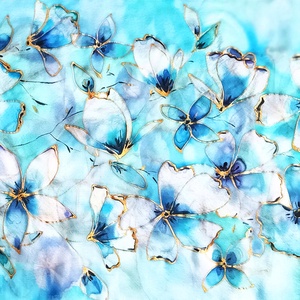 Csodaország tiszta selyem sál - ruha & divat - sál, sapka, kendő - sál - Meska.hu