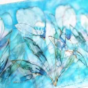 Ébredő tavasz tiszta selyem sál - ruha & divat - sál, sapka, kendő - sál - Meska.hu