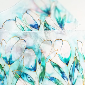 Aquarell tiszta selyem sál - ruha & divat - sál, sapka, kendő - sál - Meska.hu