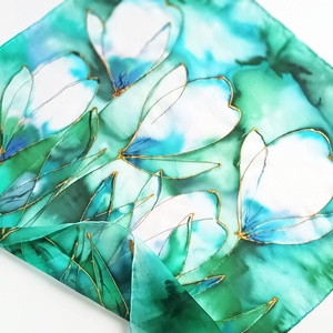 Liliomok álma tiszta selyem kendő - ruha & divat - sál, sapka, kendő - sál - Meska.hu