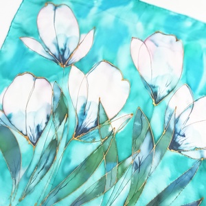 Álomkert tiszta selyem kendő - ruha & divat - sál, sapka, kendő - sál - Meska.hu