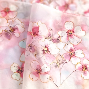 Tündérkert tiszta selyem sál, Ruha & Divat, Sál, Sapka, Kendő, Sál, Selyemfestés, MESKA