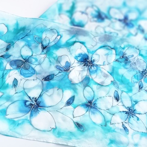  Kristályvölgy tiszta selyem sál - ruha & divat - sál, sapka, kendő - sál - Meska.hu