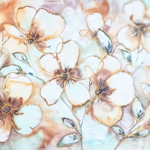 Völgyzugoly tiszta selyem sál, Ruha & Divat, Sál, Sapka, Kendő, Sál, Selyemfestés, MESKA