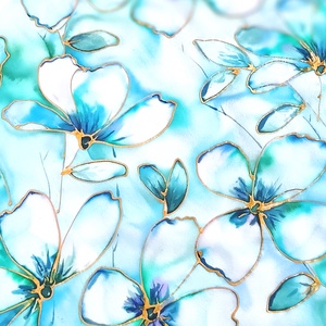 Jeges csillogás selyem kendő - ruha & divat - sál, sapka, kendő - sál - Meska.hu