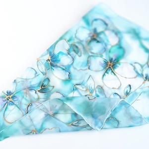 Jeges csillogás selyem kendő - ruha & divat - sál, sapka, kendő - sál - Meska.hu