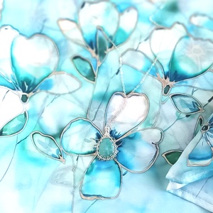 Díszdobozos valódi Larimár ásványékszer szett, Ruha & Divat, Sál, Sapka, Kendő, Sál, Selyemfestés, Ékszerkészítés, MESKA